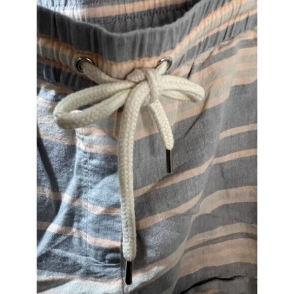 J Crew Womens Stripes Linen Shorts Garterized Drawstring Size 6 - Picture 3 of 6